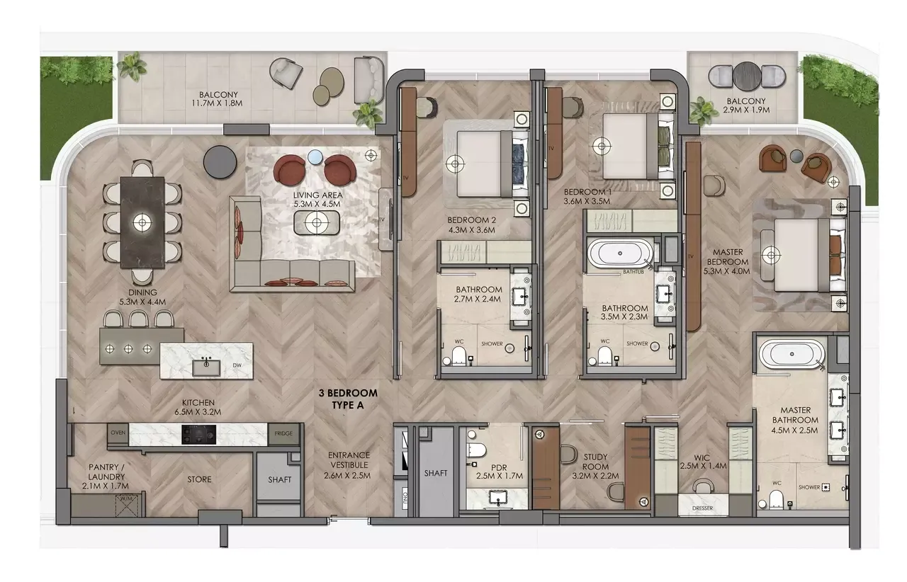 Floor plan for Type A