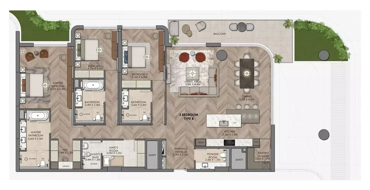 Floor plan for Type B