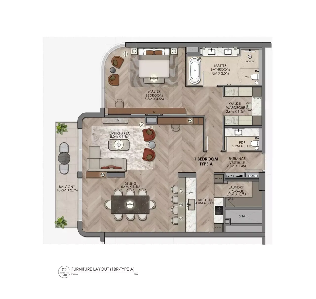 Floor plan for Type A