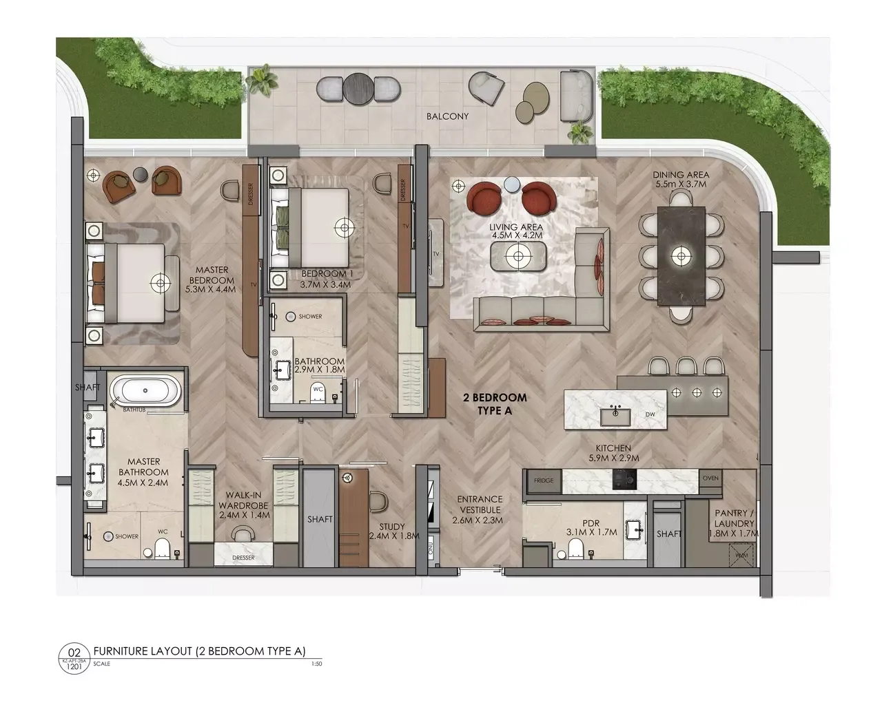 Floor plan for Type A