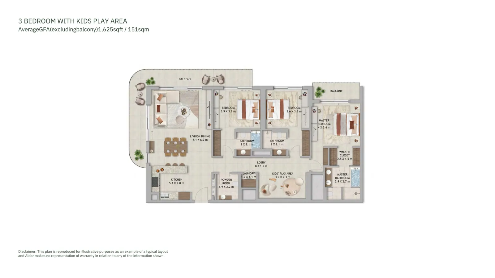 Floor plan for Type 1