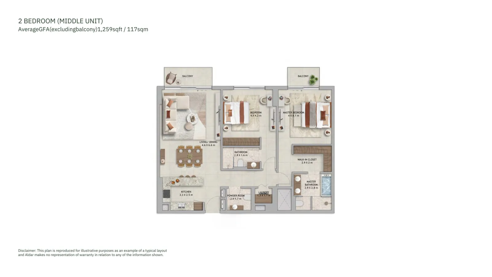 Floor plan for Type 1