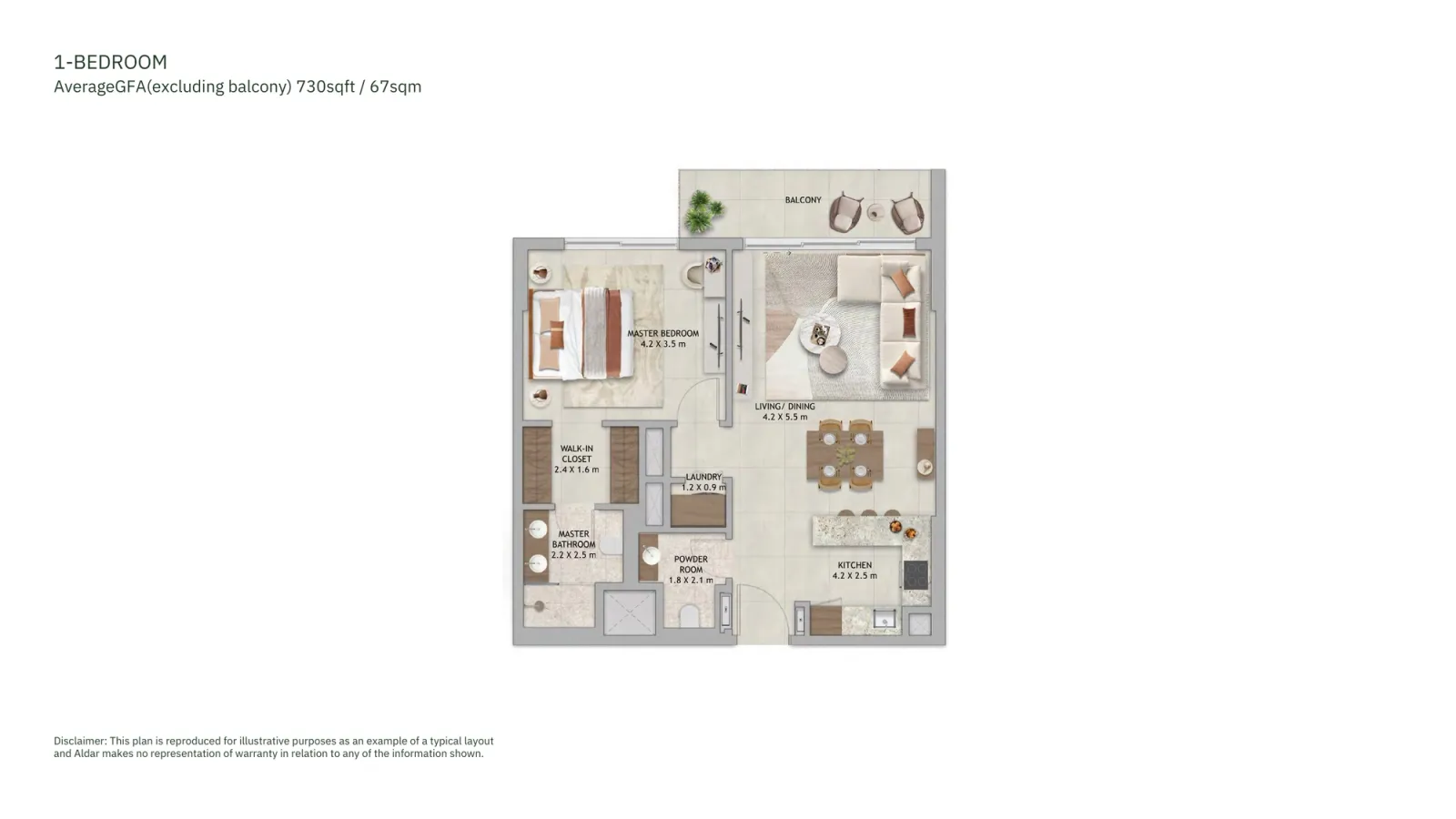 Floor plan for Type 1