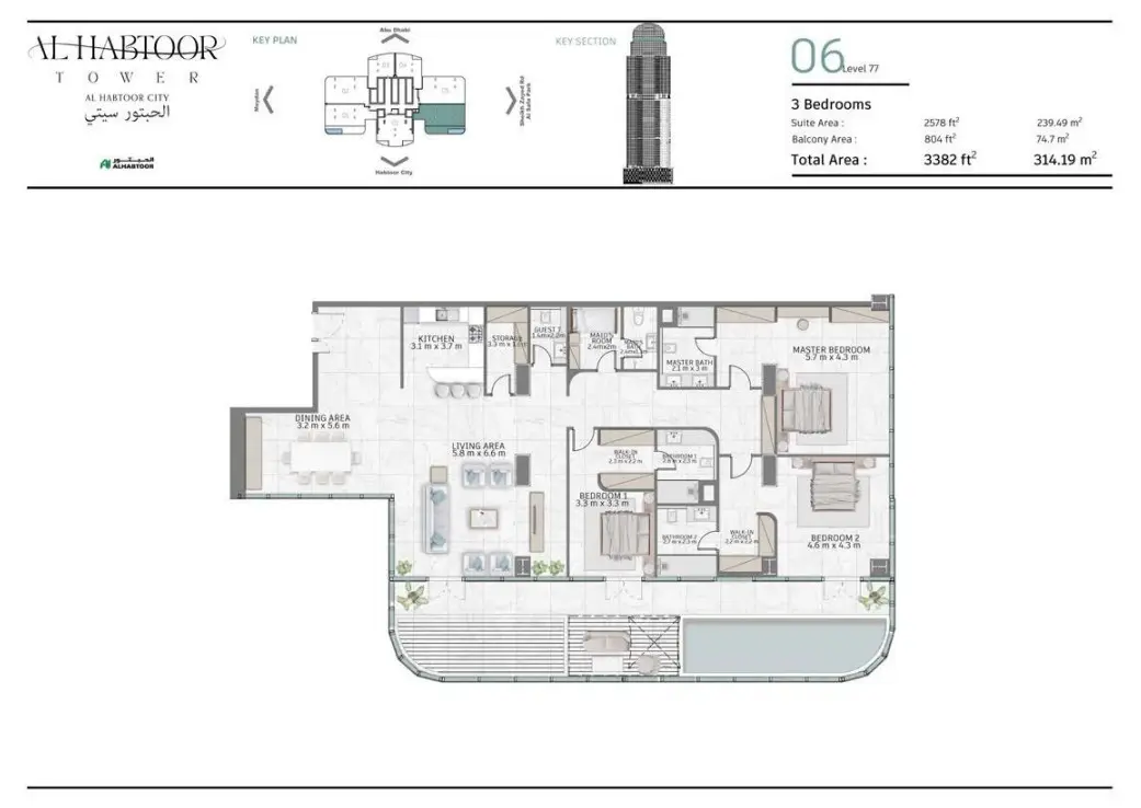 Floor plan for Type 06B
