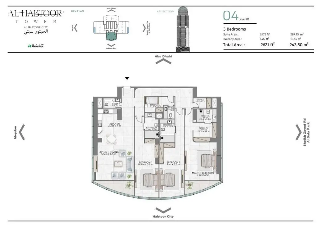 Floor plan for Type 04B