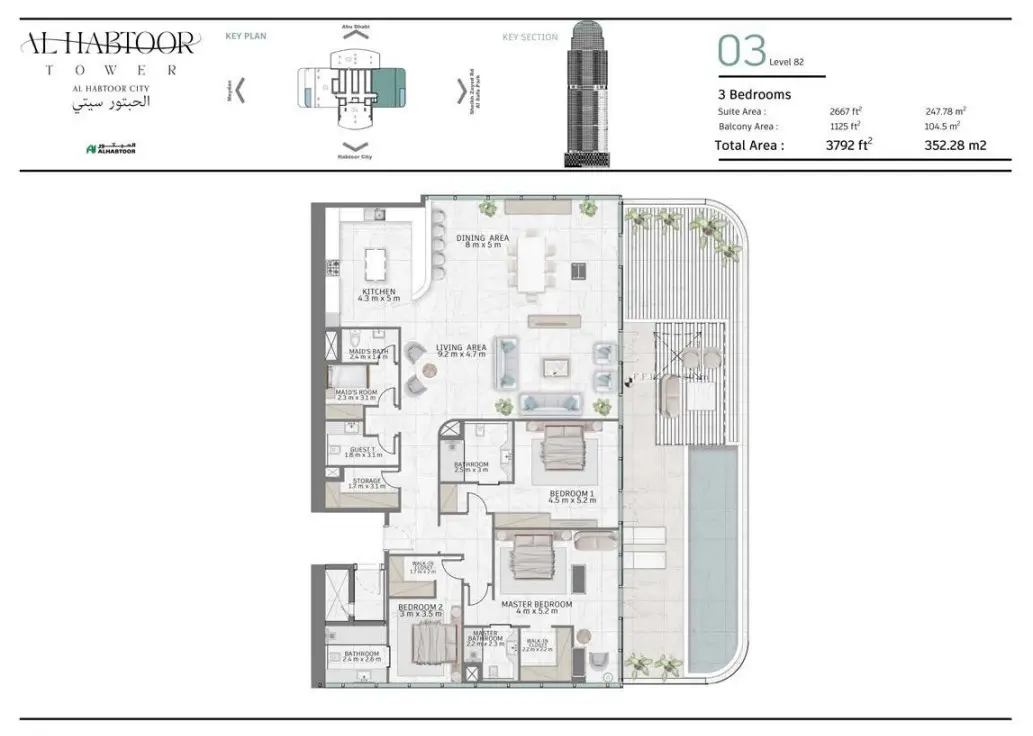 Floor plan for Type 03A