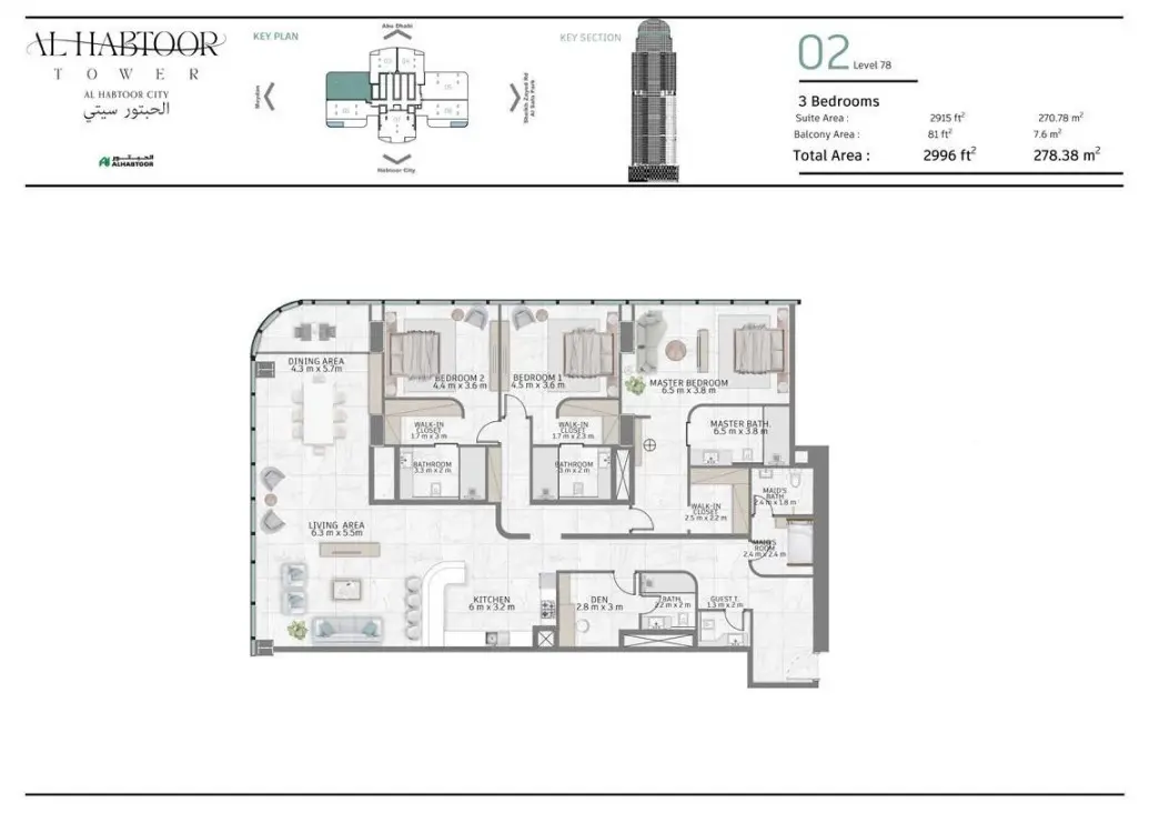 Floor plan for Type 02B