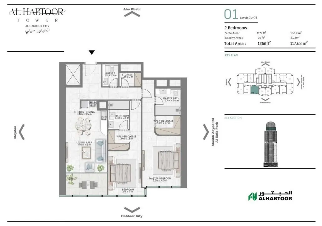 Floor plan for Type 01B