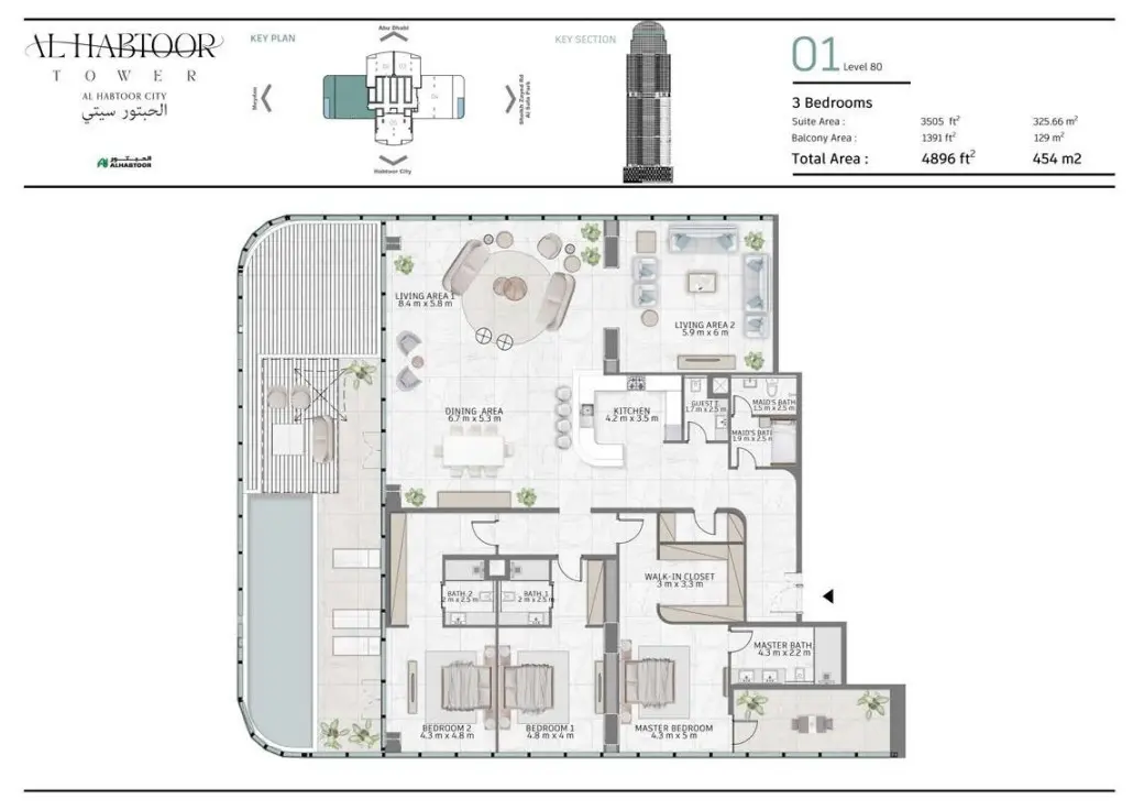 Floor plan for Type 01D