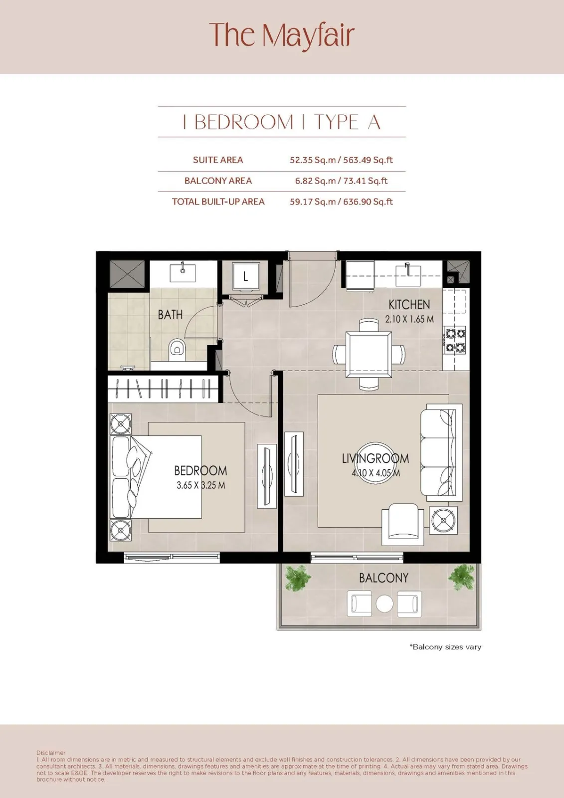 Floor plan for Type A