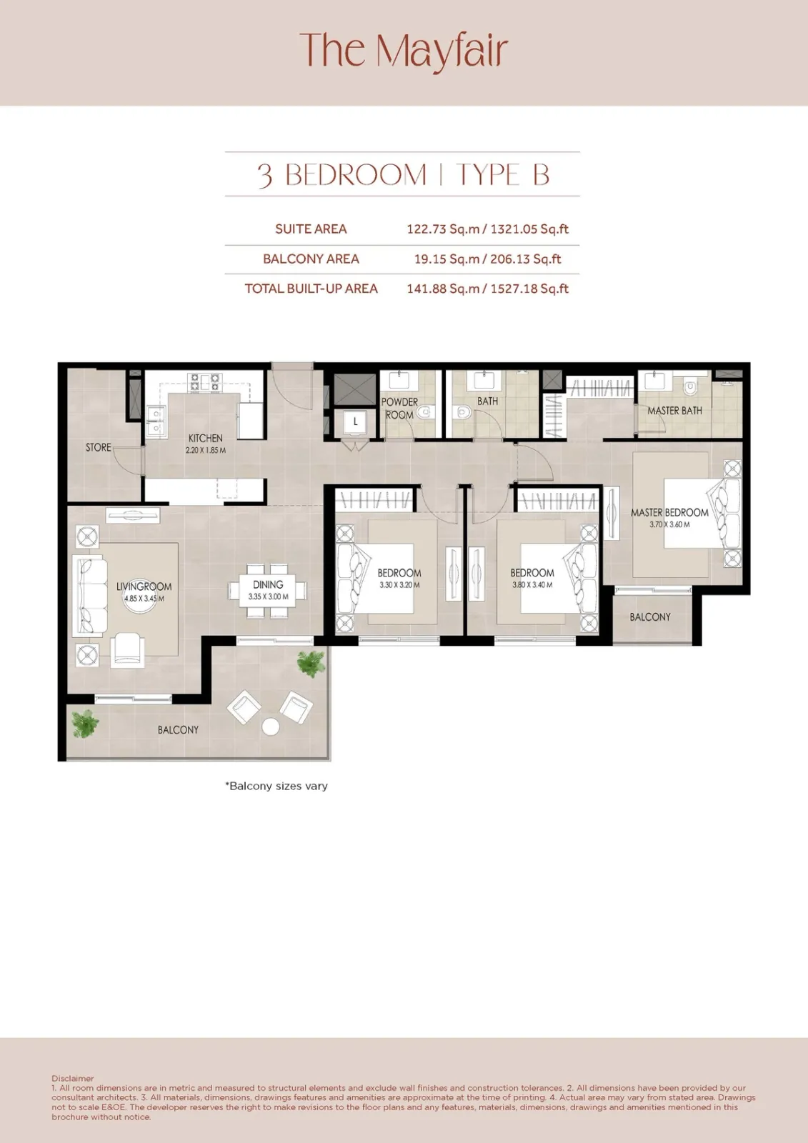 Floor plan for Type B