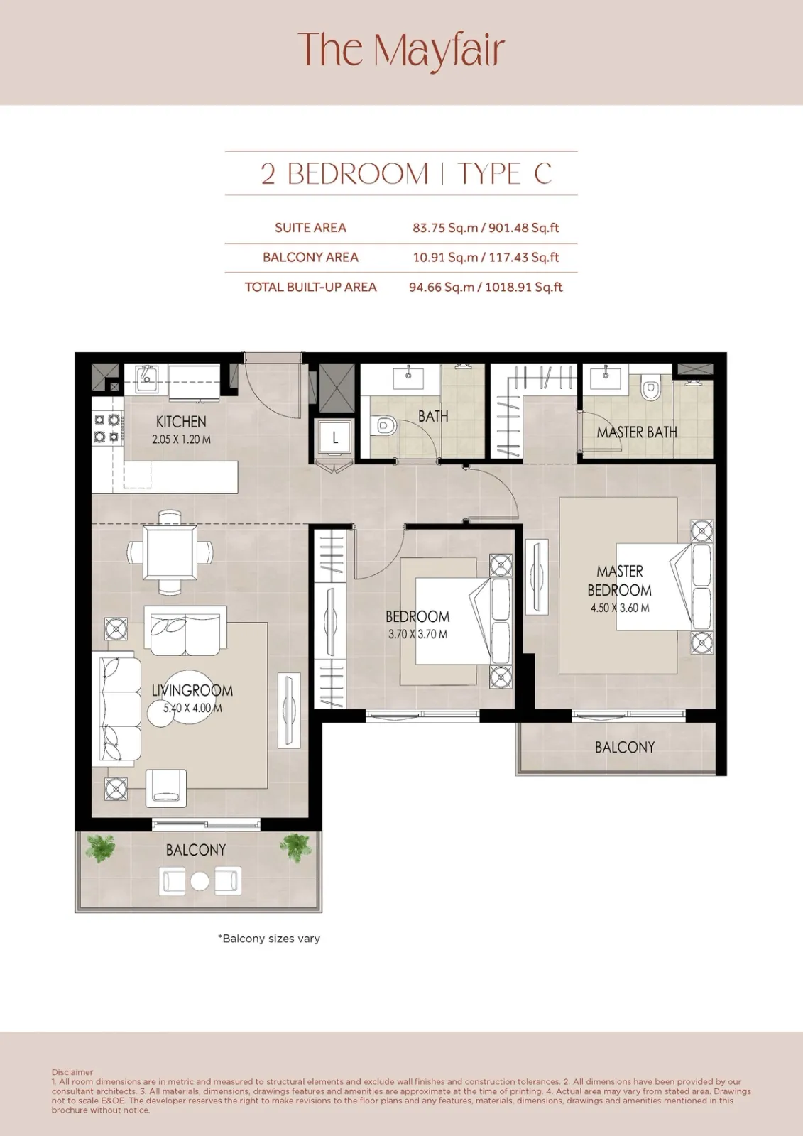 Floor plan for Type C