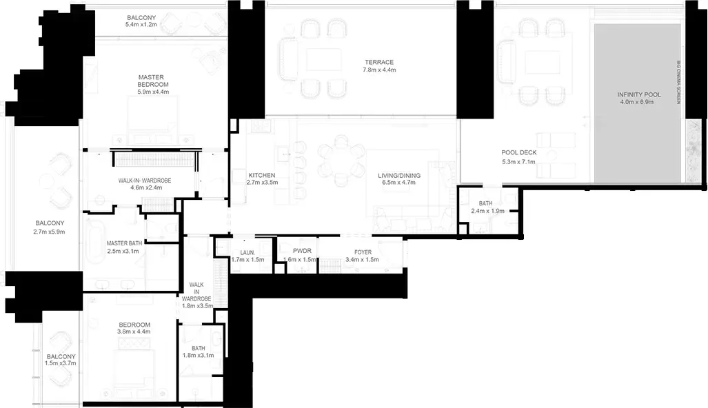 Floor plan for Type A