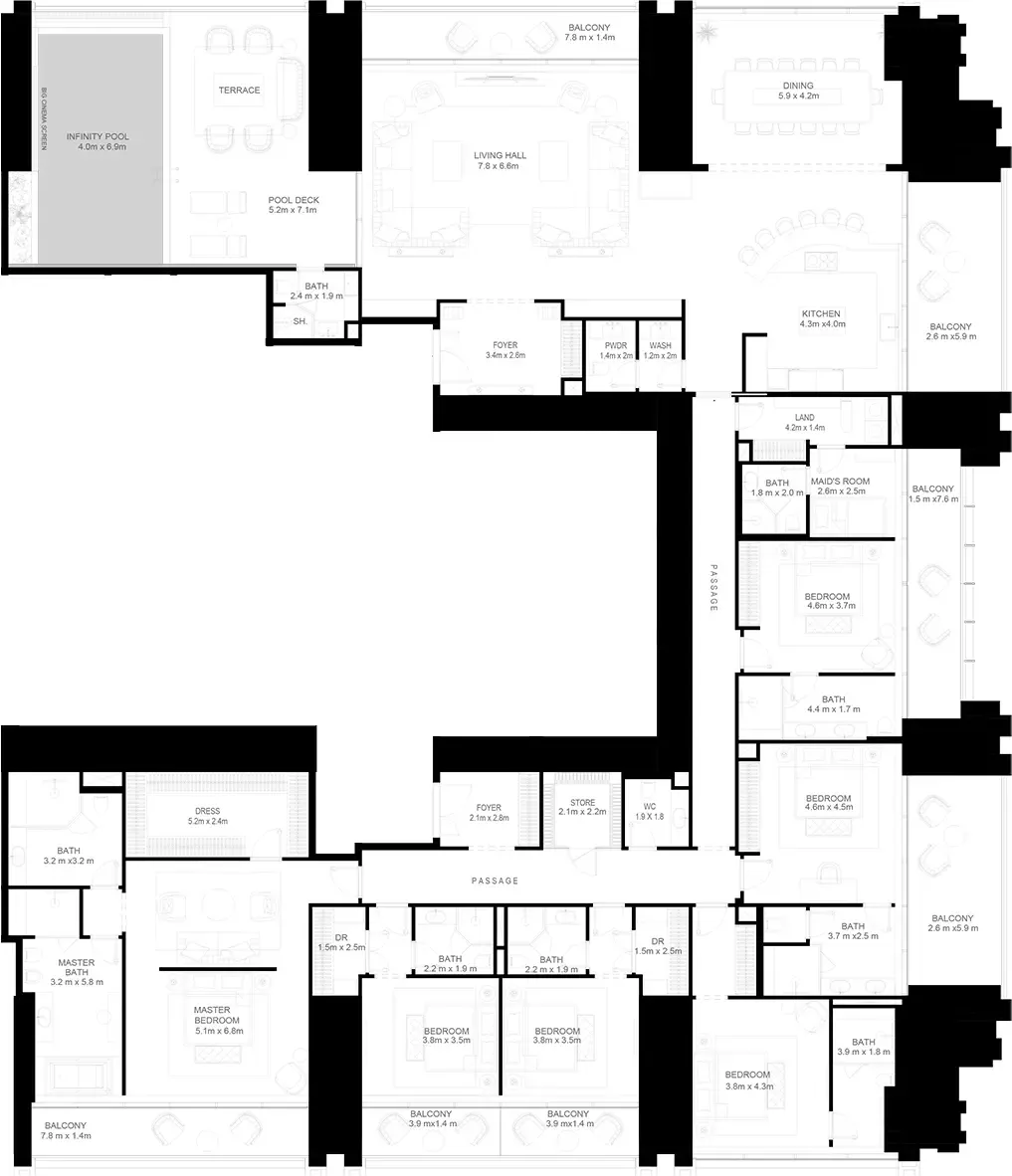 Floor plan for Type B