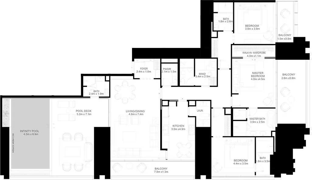 Floor plan for Type A