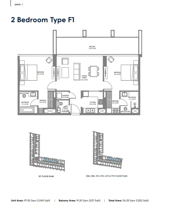 Floor plan for Type F1