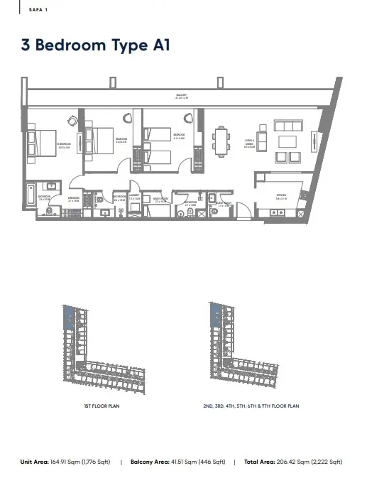 Floor plan for Type A1