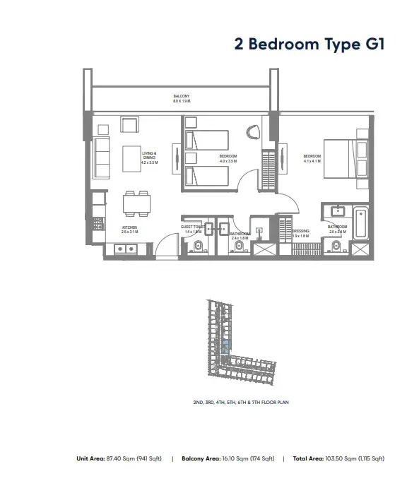 Floor plan for Type G1