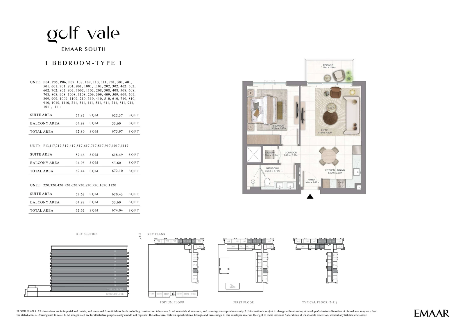Floor plan for Type 1