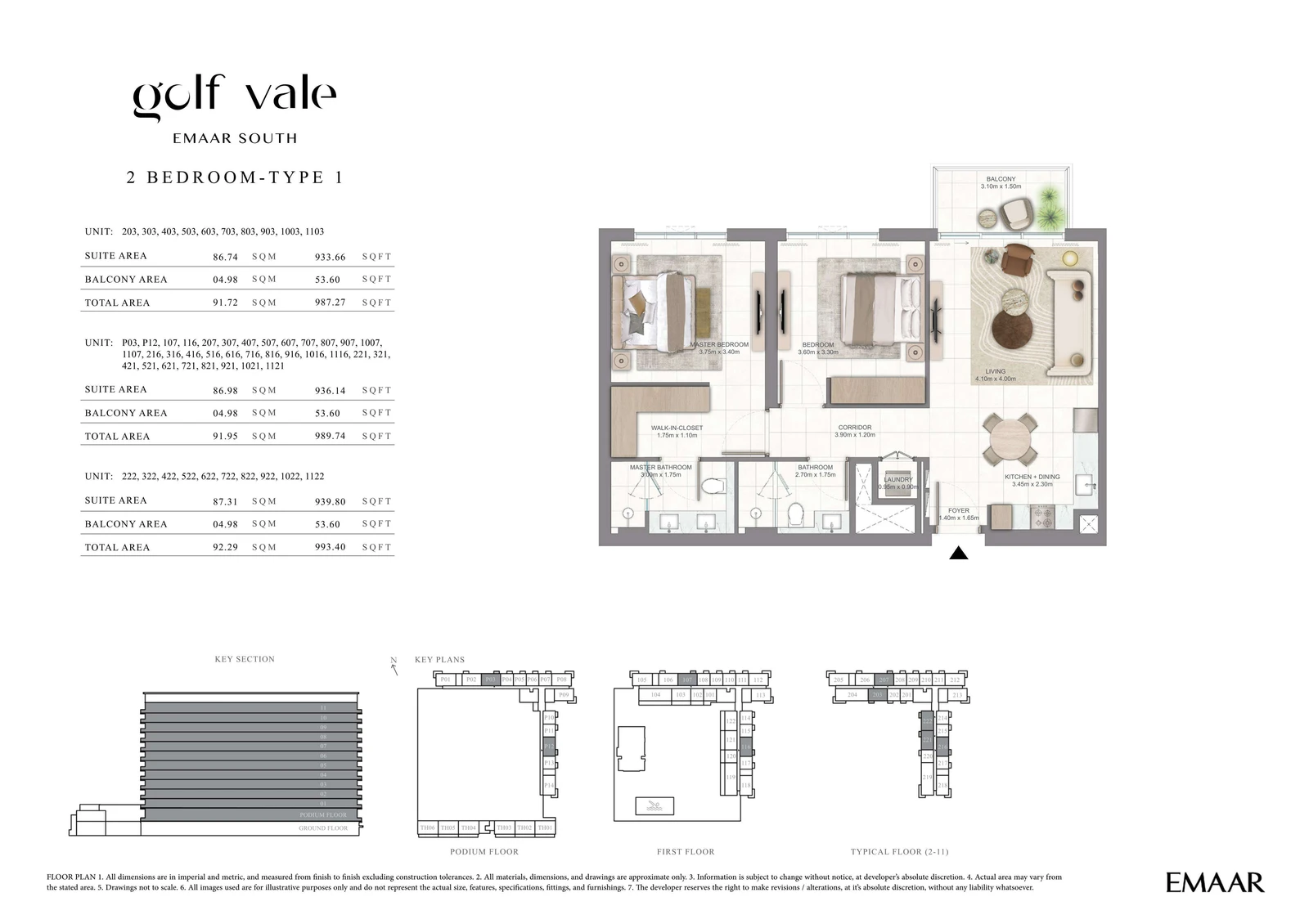 Floor plan for Type 1