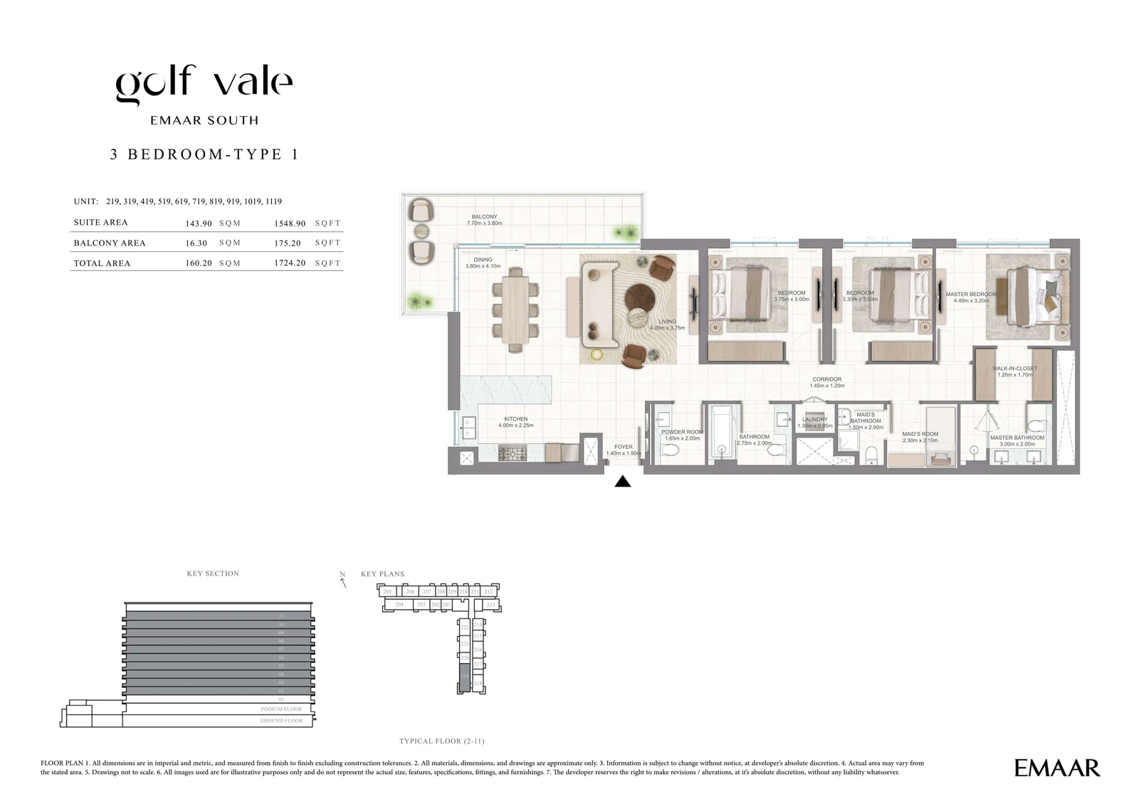 Floor plan for Type 1