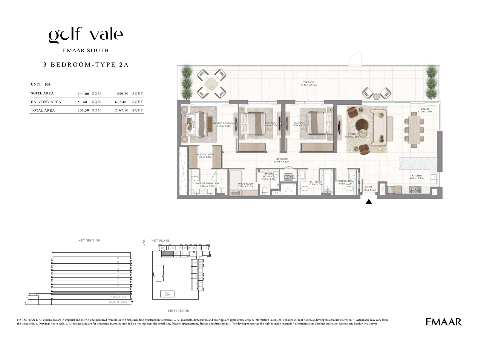 Floor plan for Type 2A