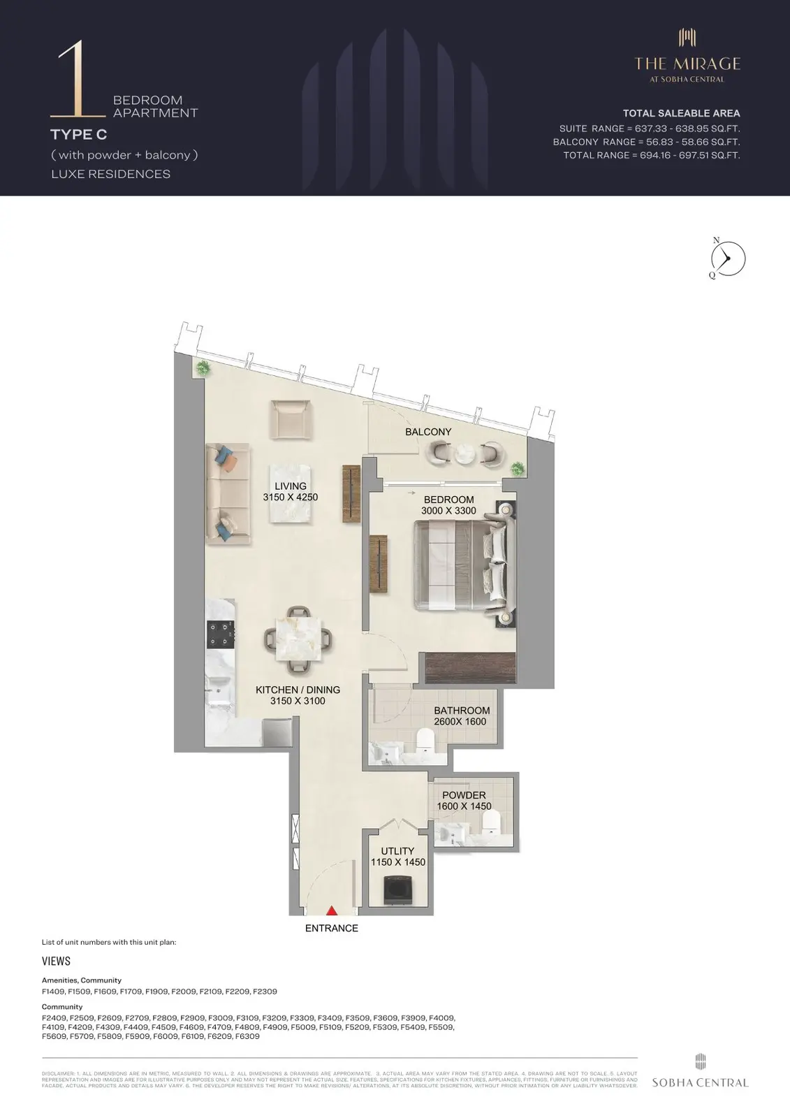 Floor plan for Type C