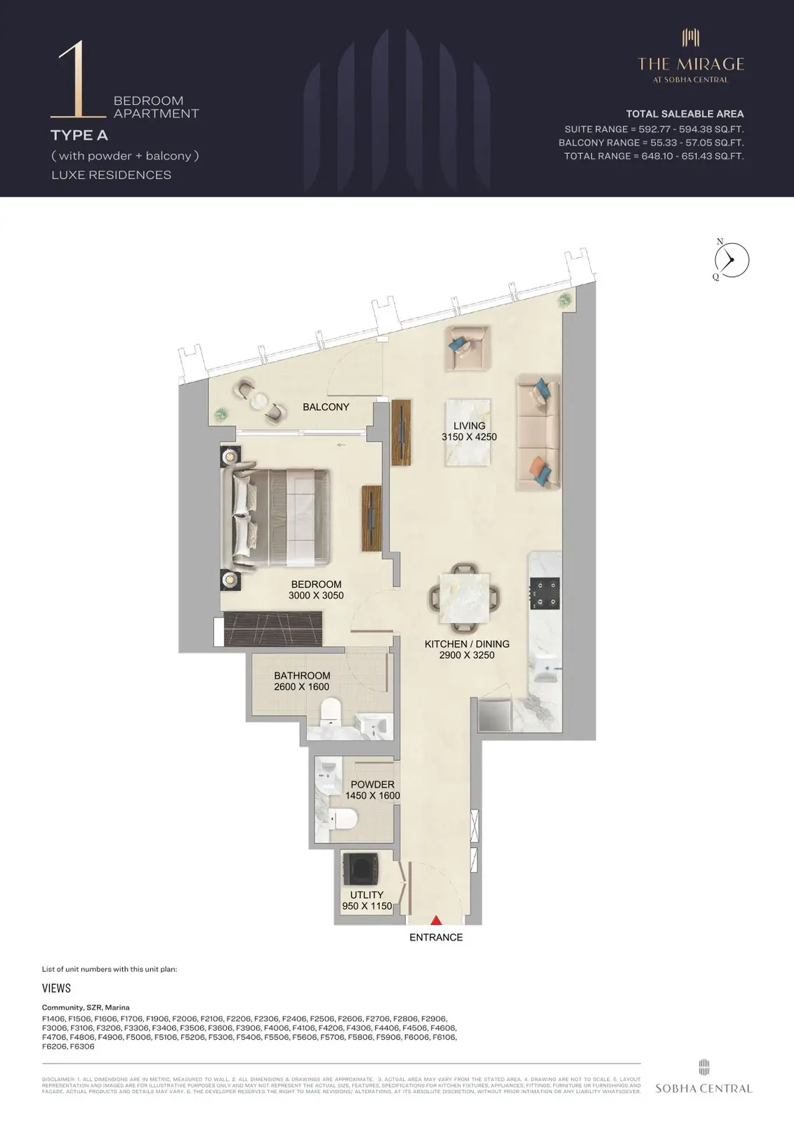 Floor plan for Type A