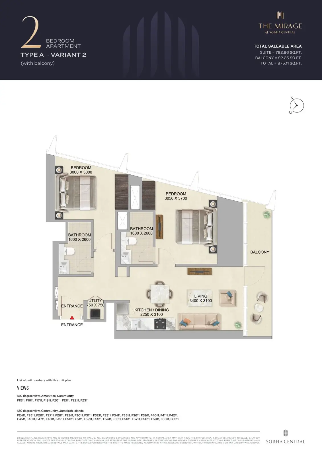 Floor plan for Type A2
