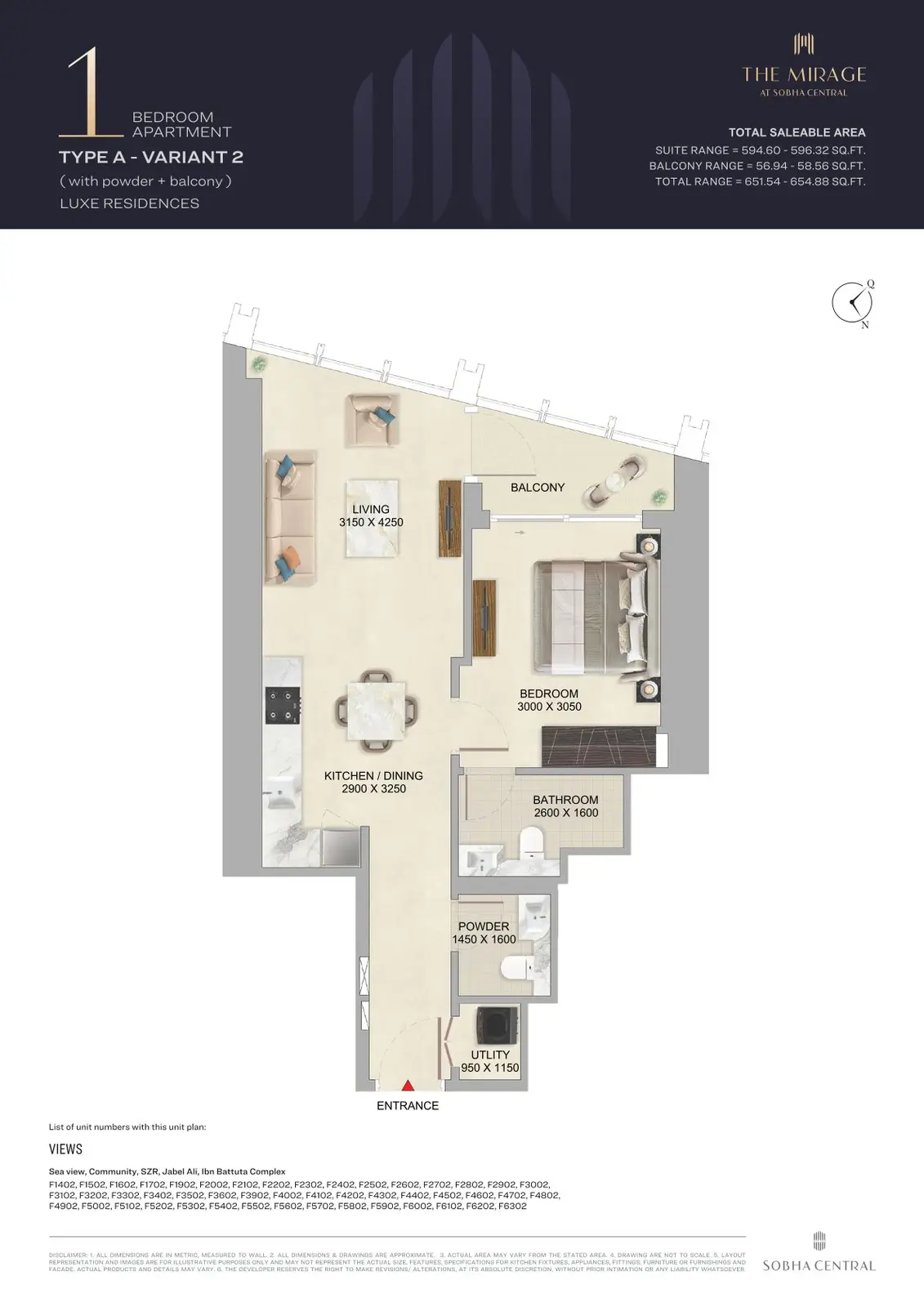 Floor plan for Type A2