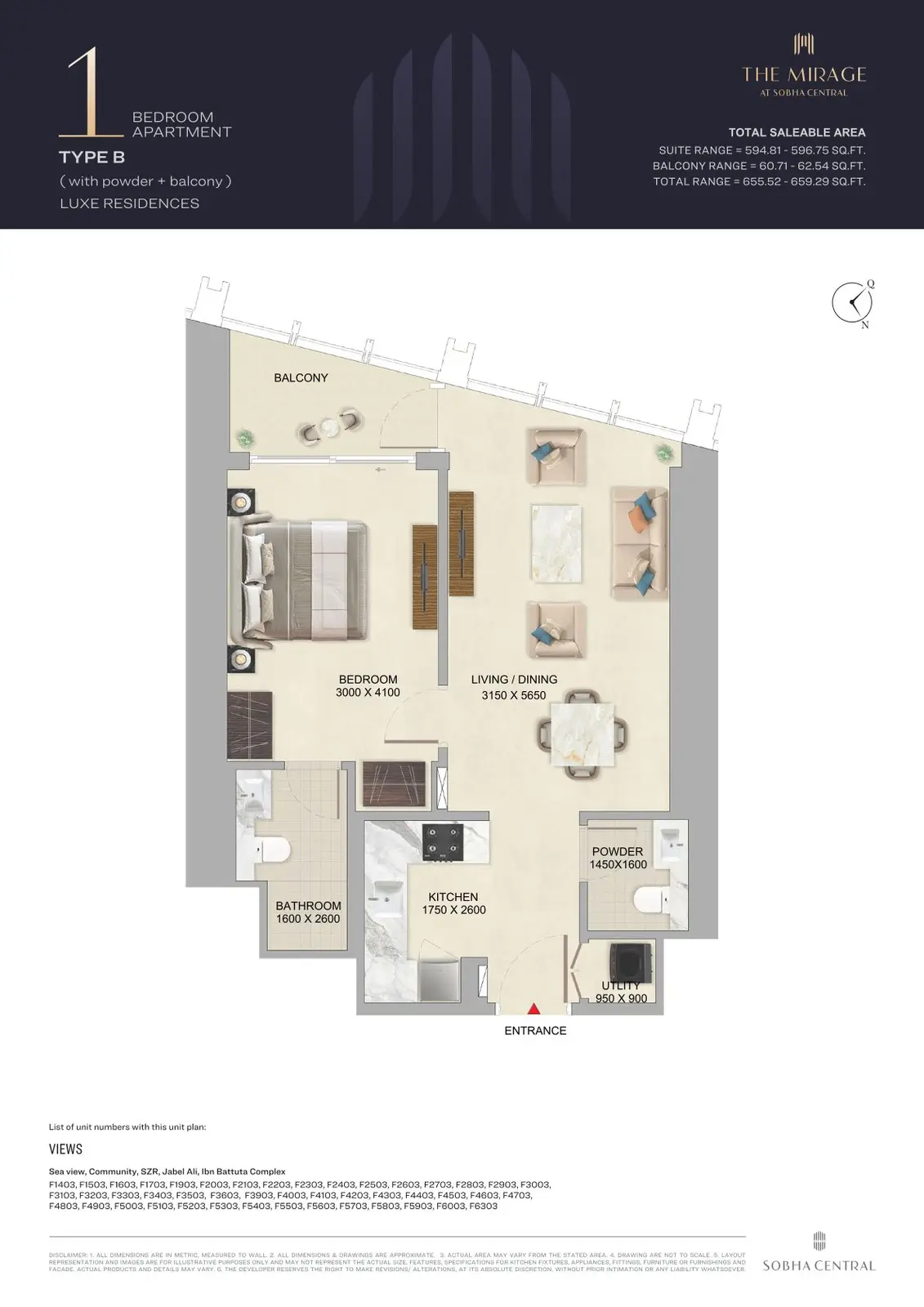 Floor plan for Type B