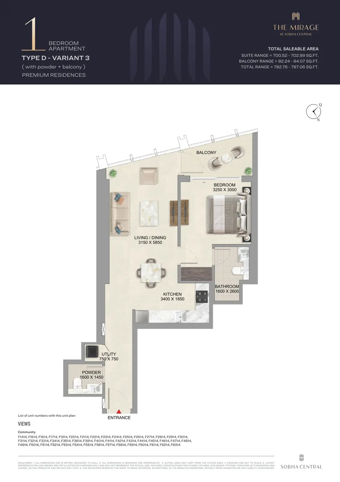 Floor plan for Type D3