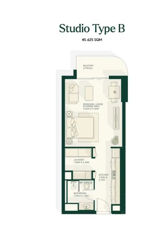 Floor plan for Type B