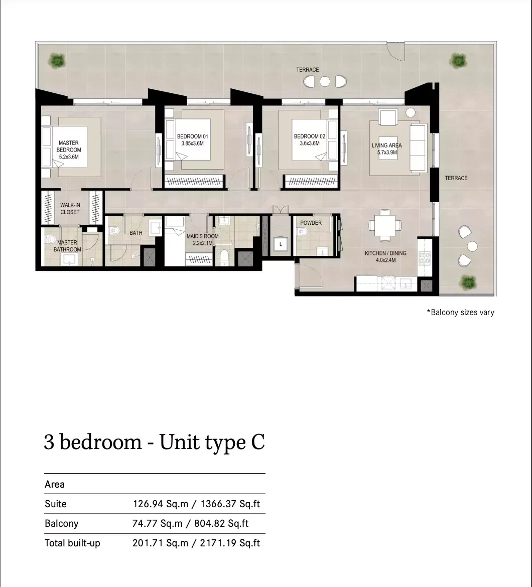 Floor plan for Type C