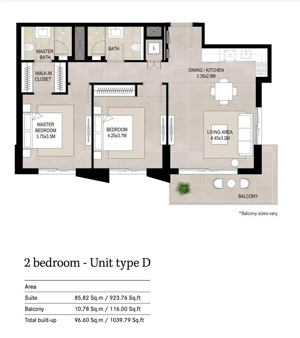 Floor plan for Type D