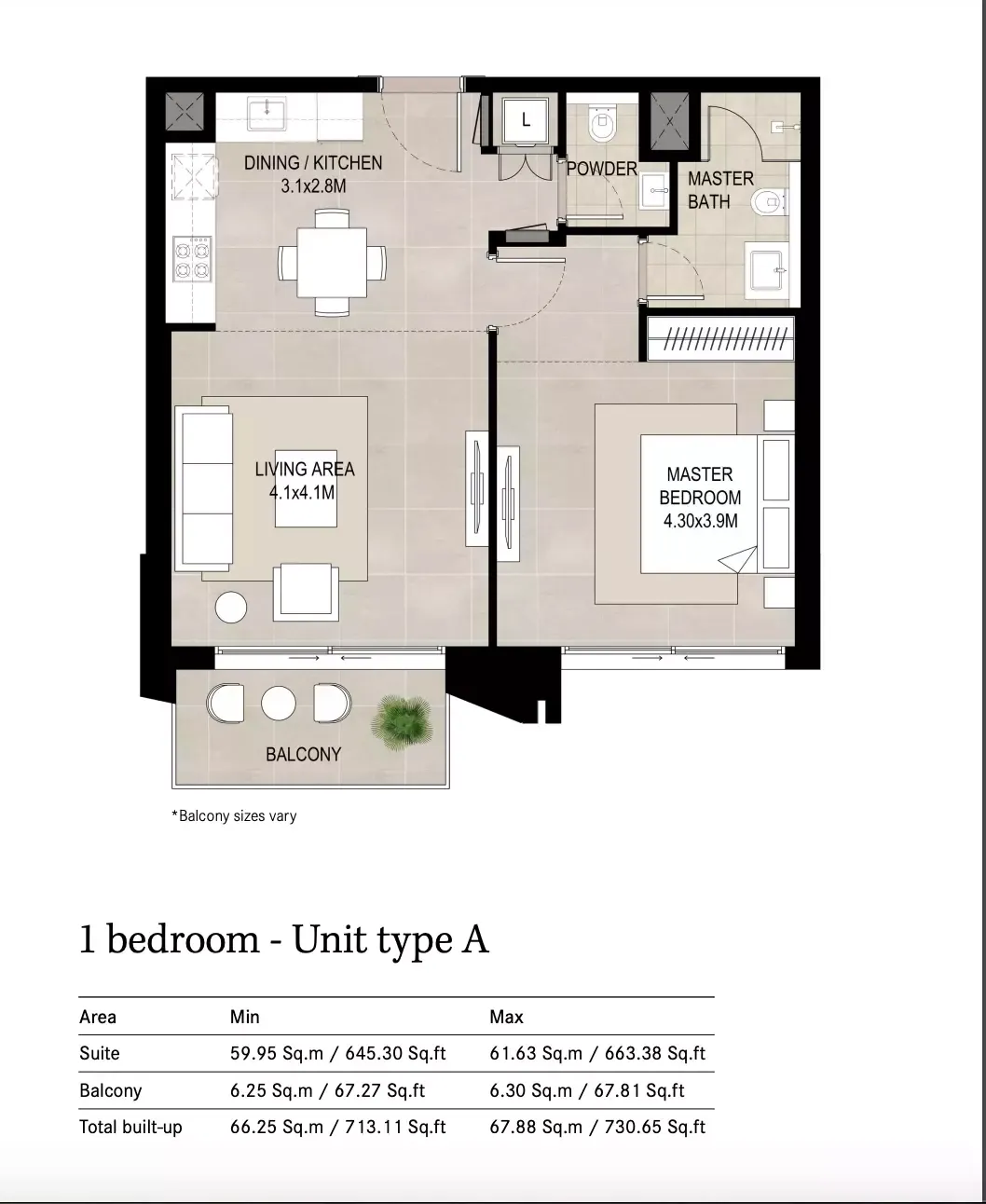 Floor plan for Type A