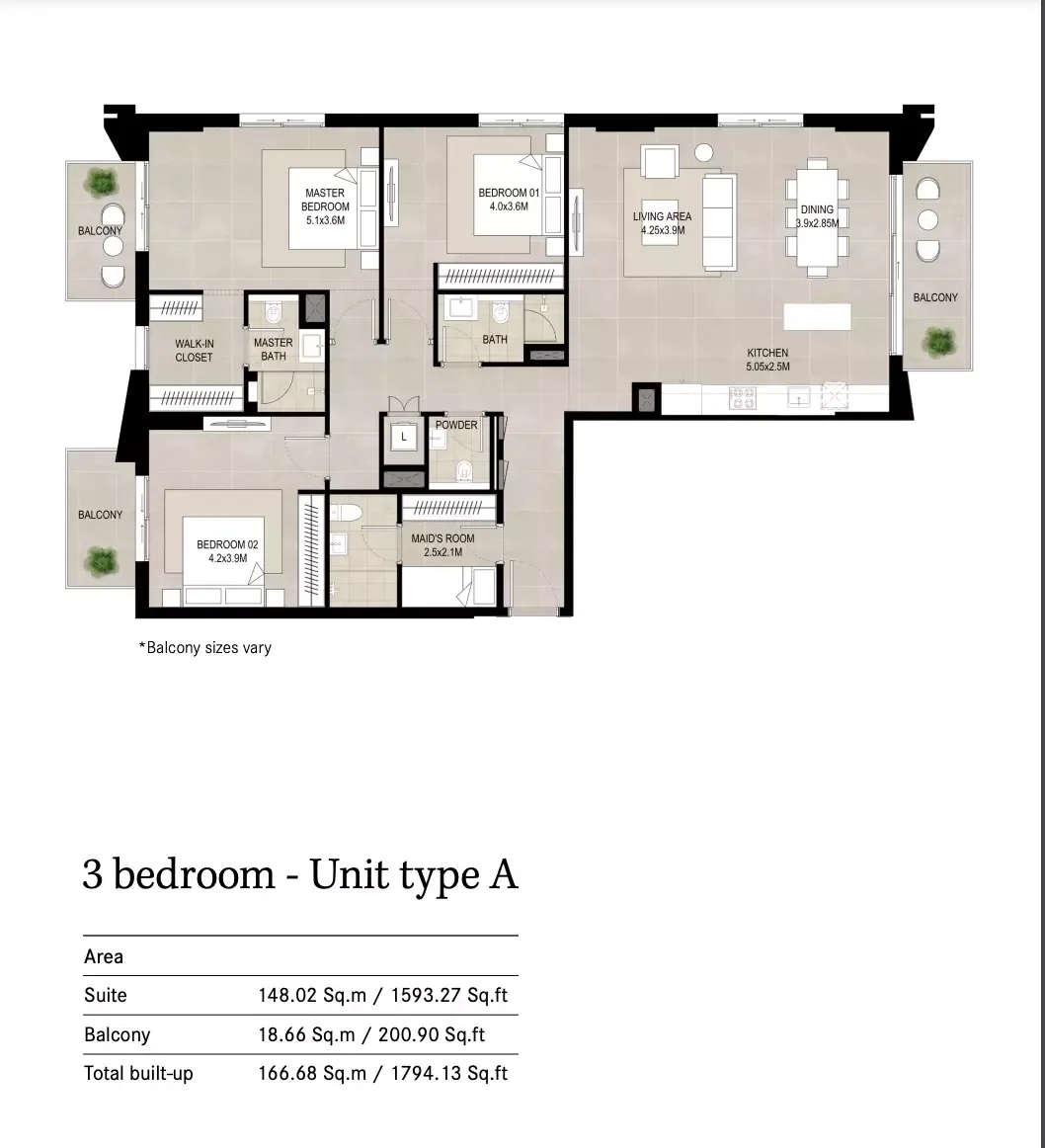Floor plan for Type A