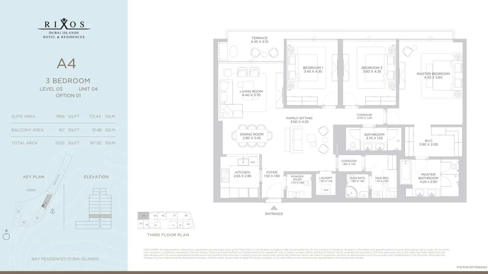 Floor plan for Type 1A