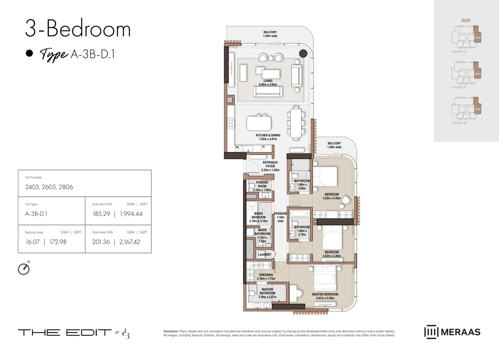 Floor plan for Type D1