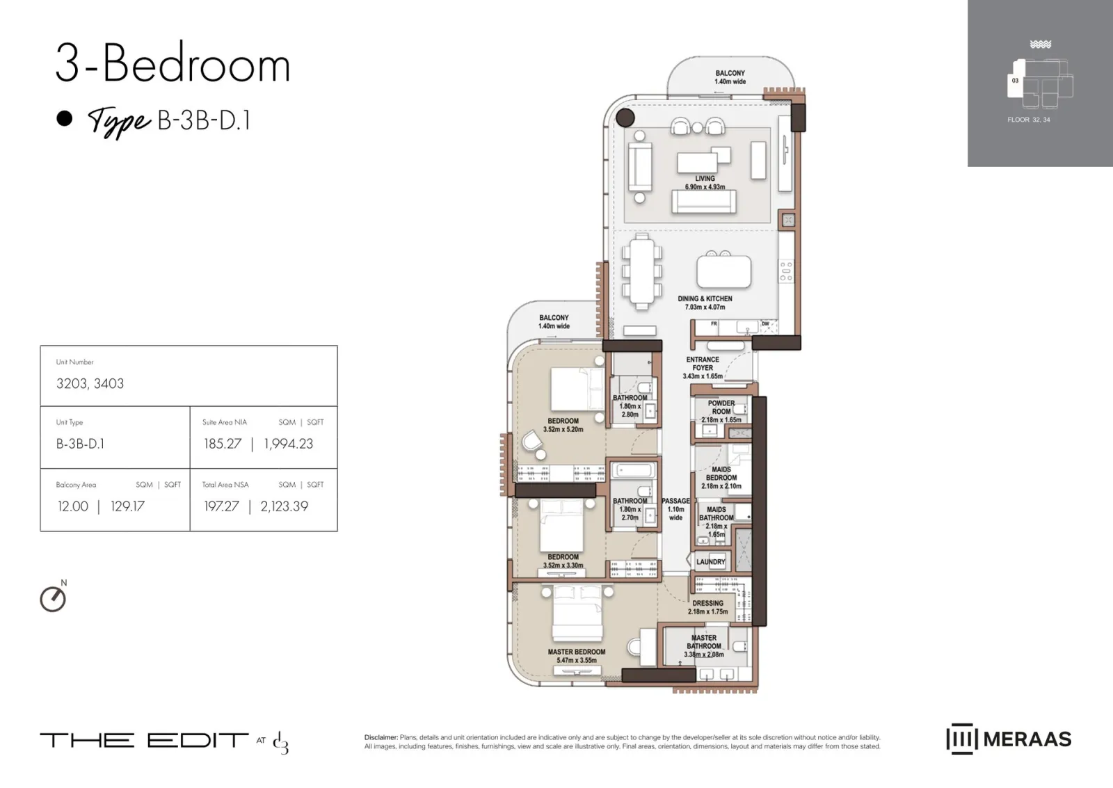 Floor plan for Type D1