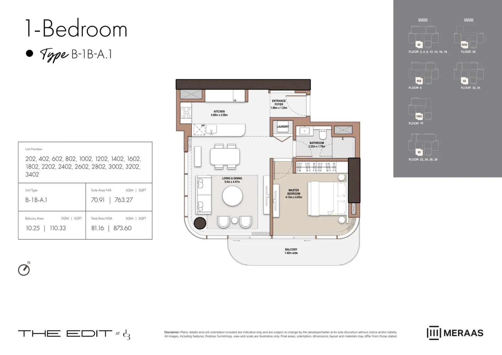 Floor plan for Type A1