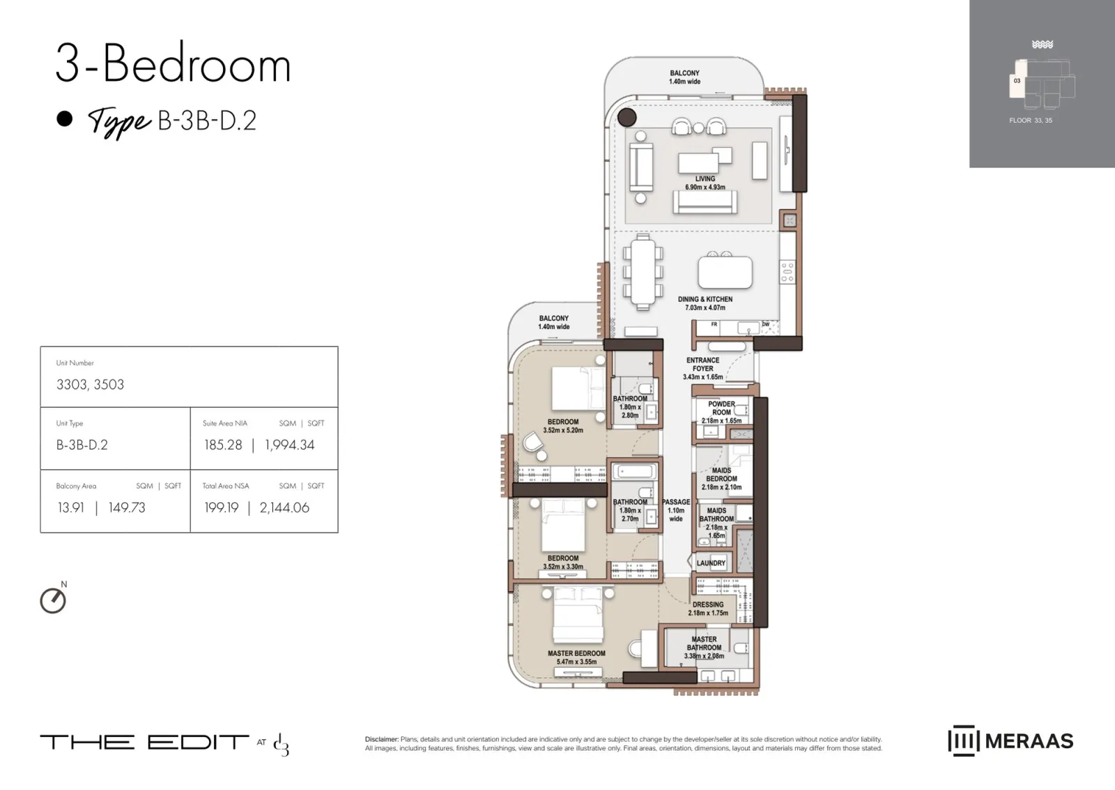 Floor plan for Type D2