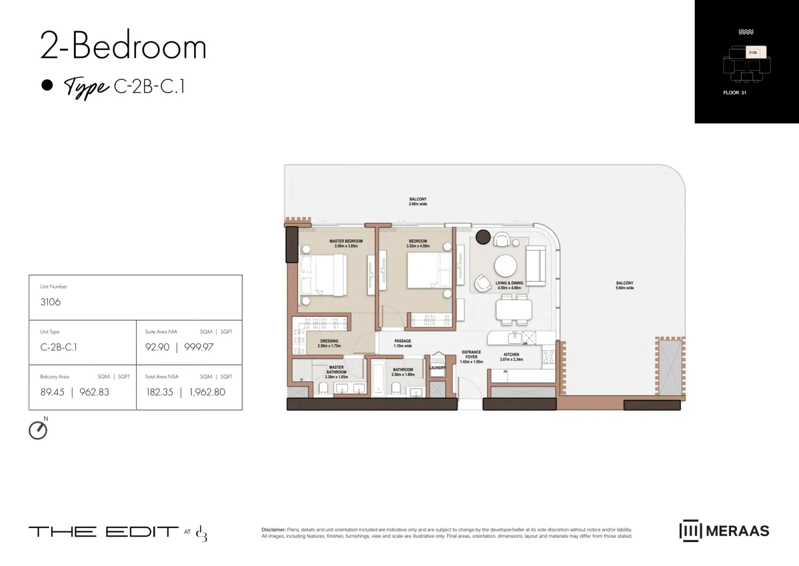 Floor plan for Type C1