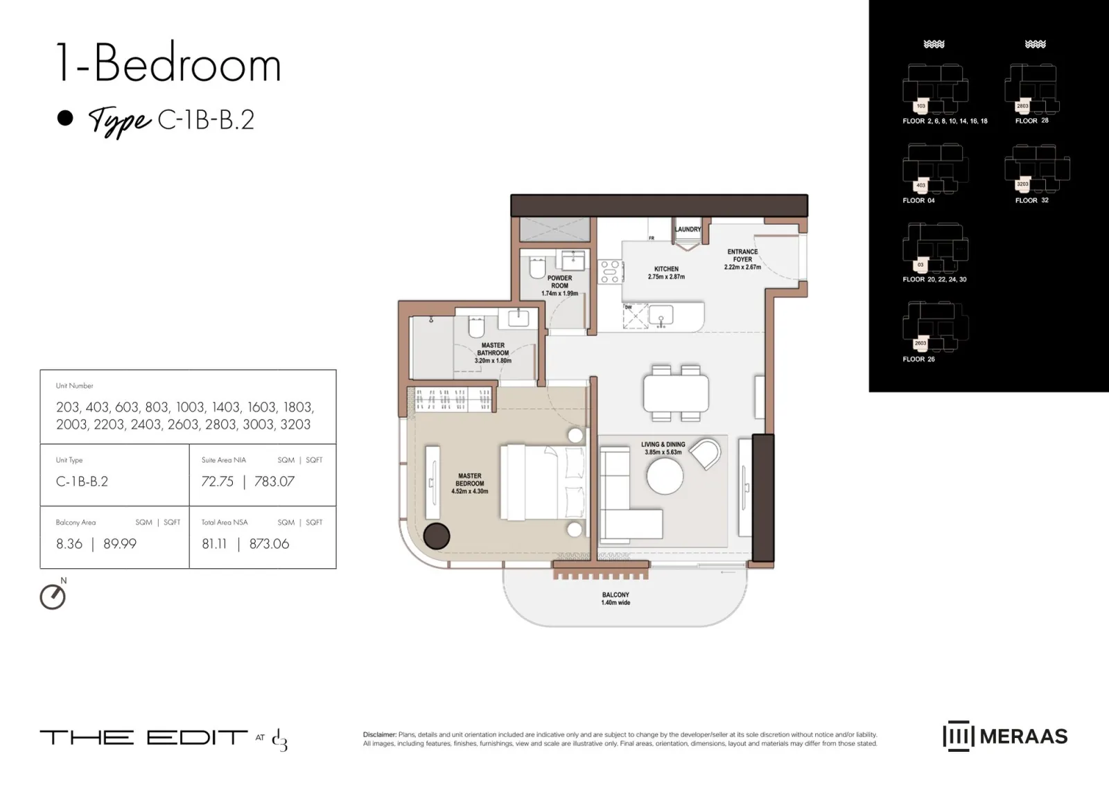 Floor plan for Type B2