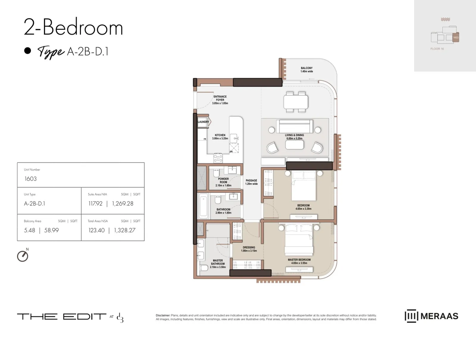 Floor plan for Type D1