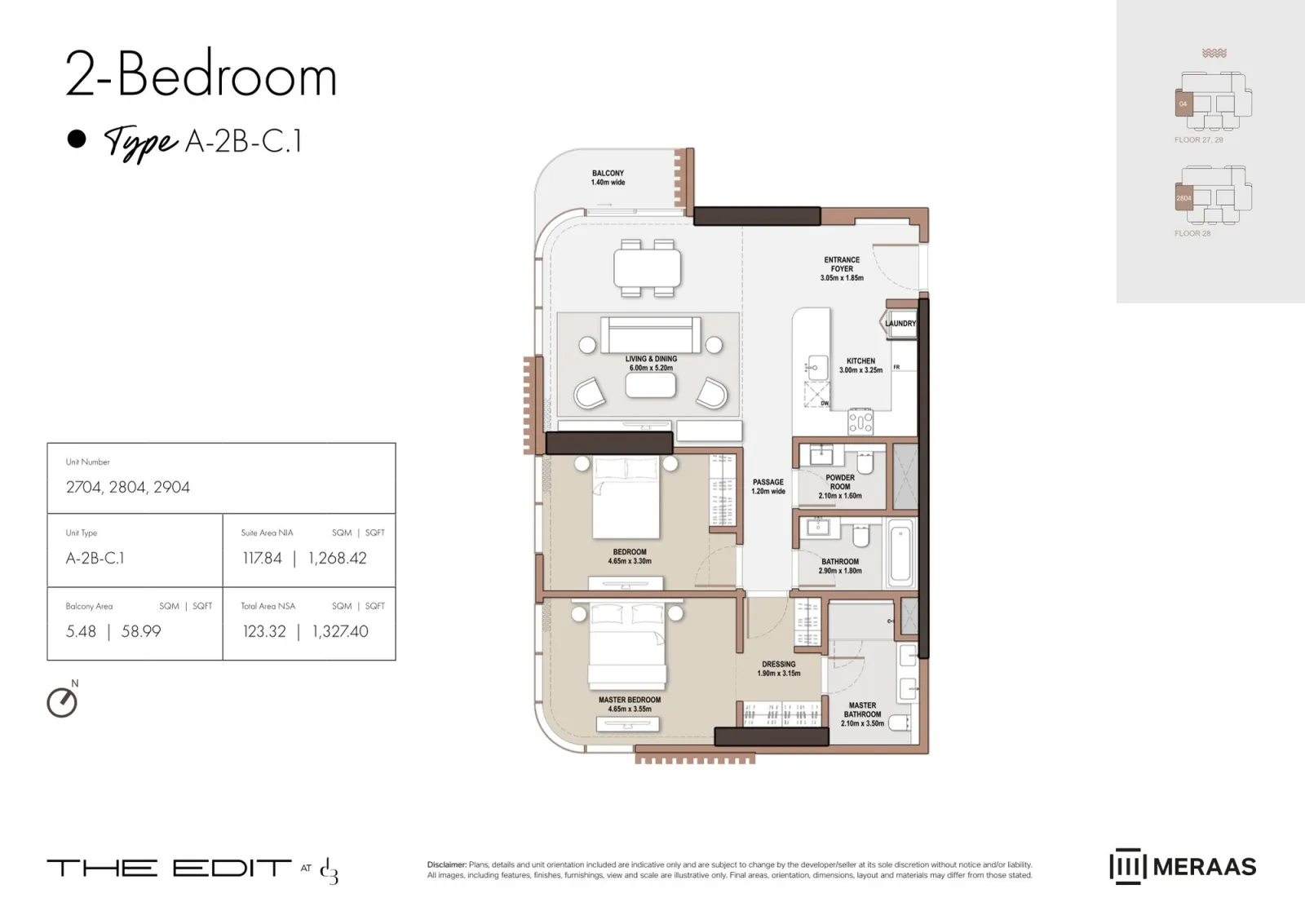 Floor plan for Type C1
