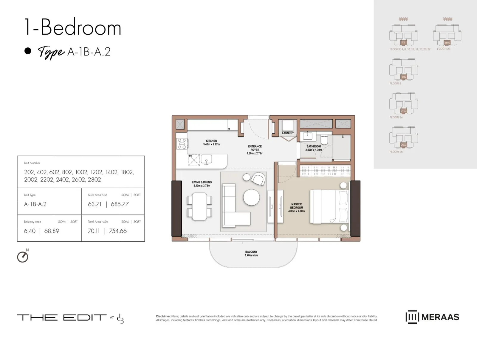 Floor plan for Type A2