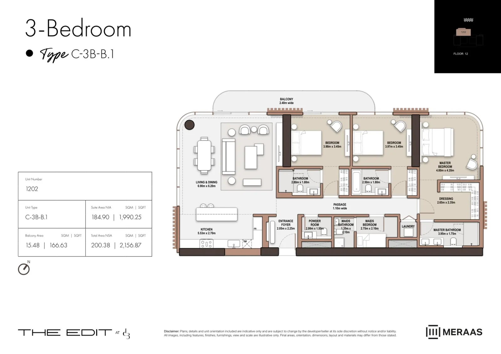 Floor plan for Type B1
