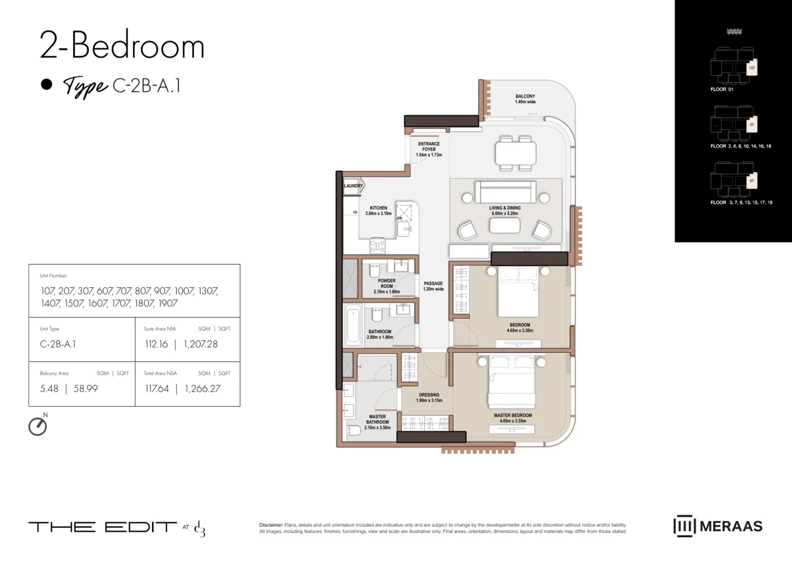 Floor plan for Type A1