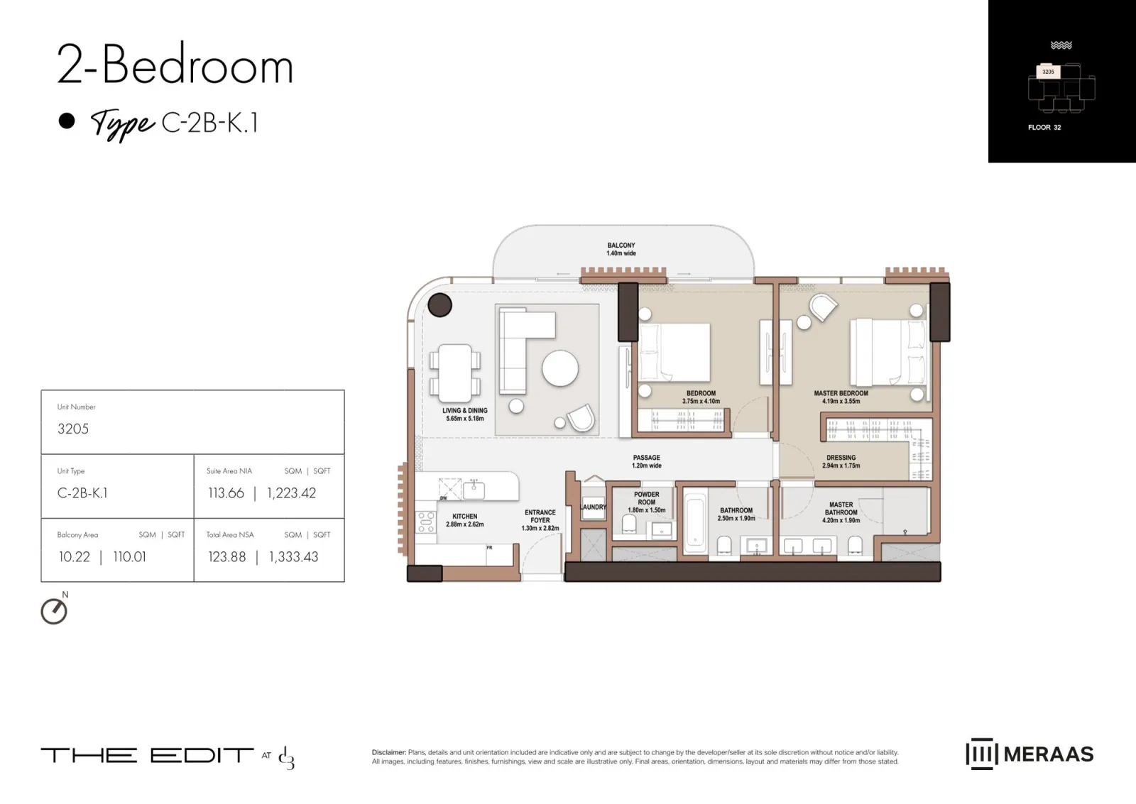 Floor plan for Type K1
